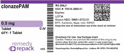 Mm2 (Clonazepam 0.5mg 70518 3960 01)